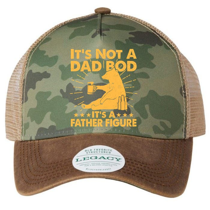 Funny Father Figure It's Not A Dad Bod Bear Legacy Tie Dye Trucker Hat