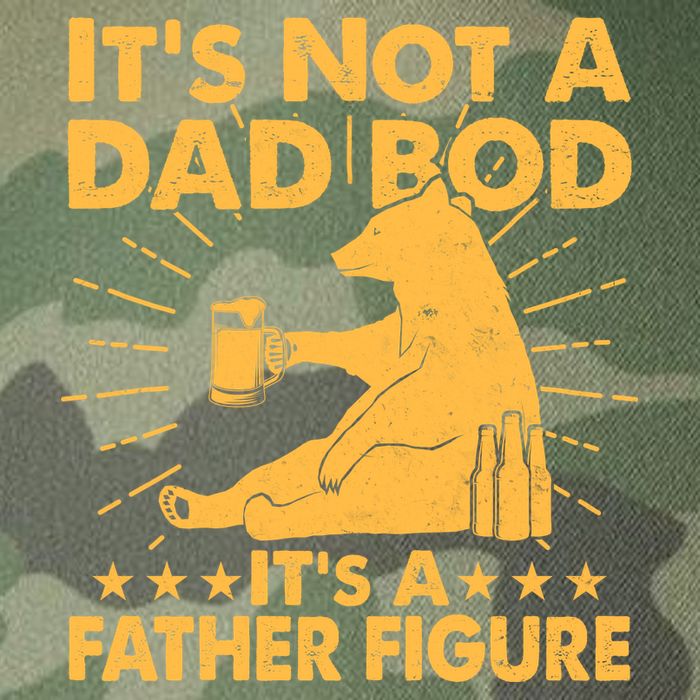 Funny Father Figure It's Not A Dad Bod Bear Legacy Tie Dye Trucker Hat