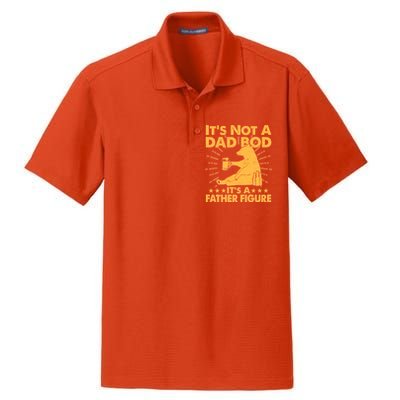 Funny Father Figure It's Not A Dad Bod Bear Dry Zone Grid Polo