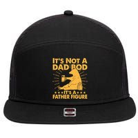 Funny Father Figure It's Not A Dad Bod Bear 7 Panel Mesh Trucker Snapback Hat