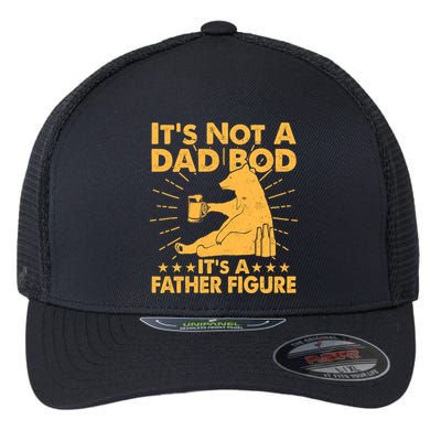 Funny Father Figure It's Not A Dad Bod Bear Flexfit Unipanel Trucker Cap