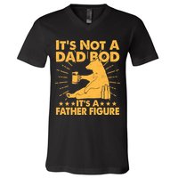 Funny Father Figure It's Not A Dad Bod Bear V-Neck T-Shirt