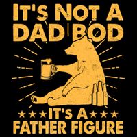 Funny Father Figure It's Not A Dad Bod Bear 16 in Basic Backpack
