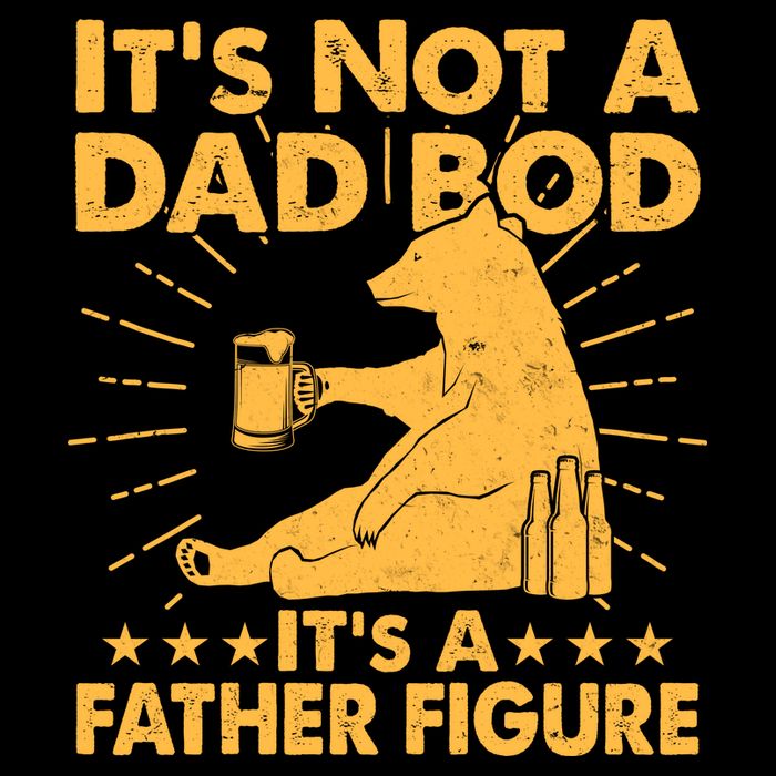 Funny Father Figure It's Not A Dad Bod Bear 16 in Basic Backpack