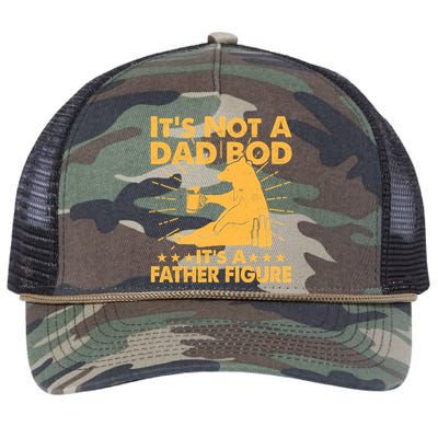 Funny Father Figure It's Not A Dad Bod Bear Retro Rope Trucker Hat Cap