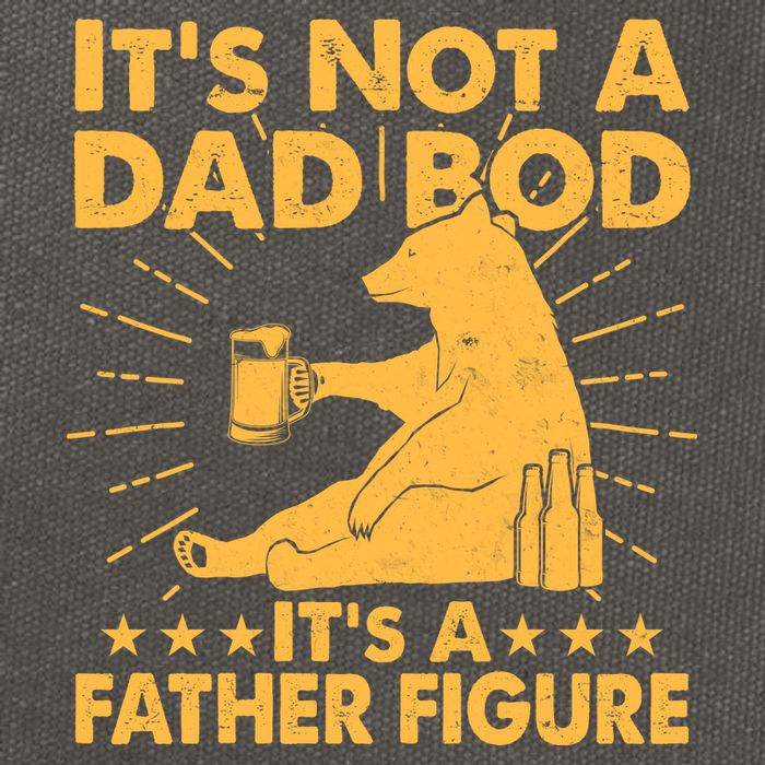 Funny Father Figure It's Not A Dad Bod Bear Cotton Canvas Backpack
