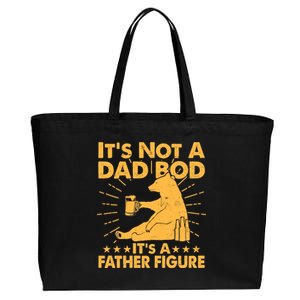 Funny Father Figure It's Not A Dad Bod Bear Cotton Canvas Jumbo Tote