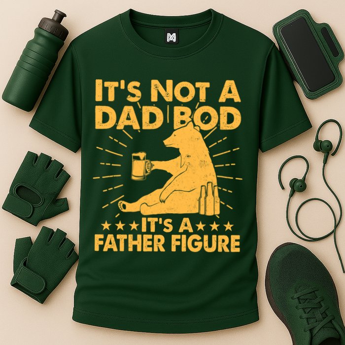 Funny Father Figure It's Not A Dad Bod Bear Performance Shirt