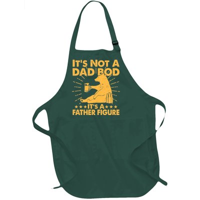 Funny Father Figure It's Not A Dad Bod Bear Full-Length Apron With Pockets