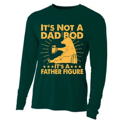 Funny Father Figure It's Not A Dad Bod Bear Cooling Performance Long Sleeve Crew