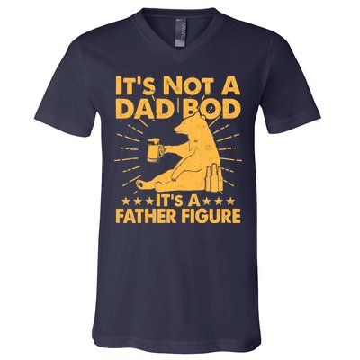 Funny Father Figure It's Not A Dad Bod Bear V-Neck T-Shirt