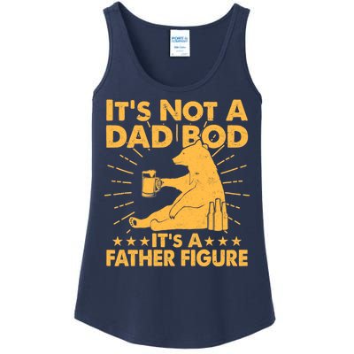 Funny Father Figure It's Not A Dad Bod Bear Ladies Essential Tank