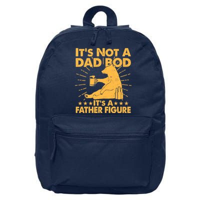 Funny Father Figure It's Not A Dad Bod Bear 16 in Basic Backpack