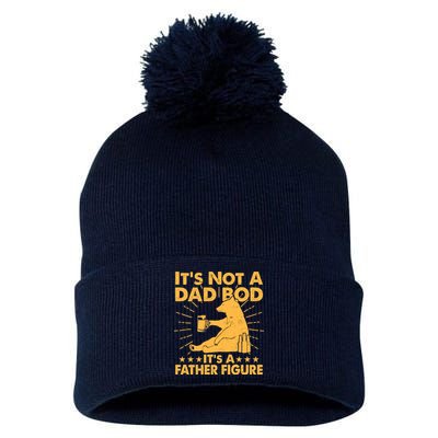 Funny Father Figure It's Not A Dad Bod Bear Pom Pom 12in Knit Beanie