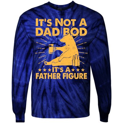 Funny Father Figure It's Not A Dad Bod Bear Tie-Dye Long Sleeve Shirt