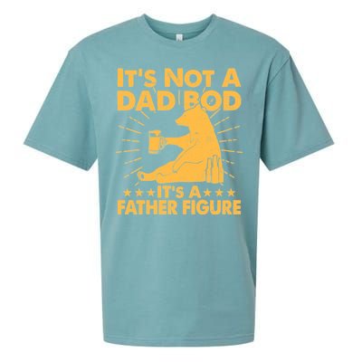 Funny Father Figure It's Not A Dad Bod Bear Sueded Cloud Jersey T-Shirt