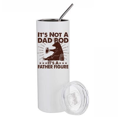 Funny Father Figure It's Not A Dad Bod Bear Stainless Steel Tumbler