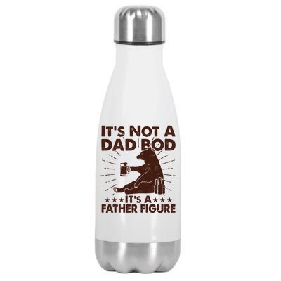 Funny Father Figure It's Not A Dad Bod Bear Stainless Steel Insulated Water Bottle