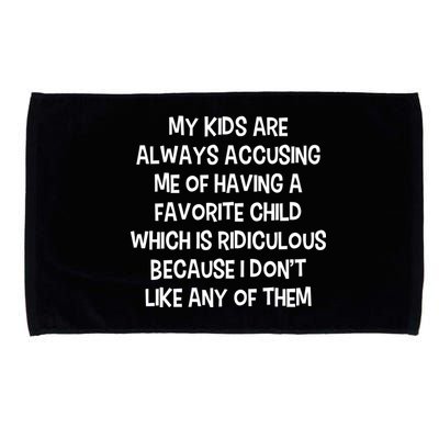 Funny Favorite Child Dad Quote Microfiber Hand Towel