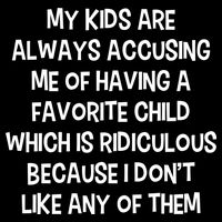 Funny Favorite Child Dad Quote Cropped Pullover Crew