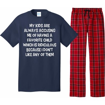 Funny Favorite Child Dad Quote Pajama Set