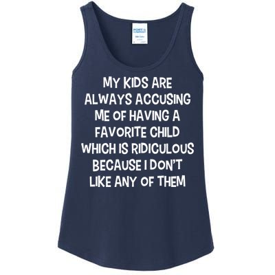 Funny Favorite Child Dad Quote Ladies Essential Tank