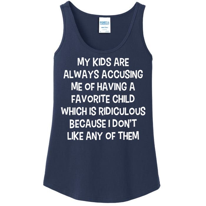 Funny Favorite Child Dad Quote Ladies Essential Tank