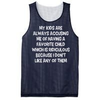 Funny Favorite Child Dad Quote Mesh Reversible Basketball Jersey Tank