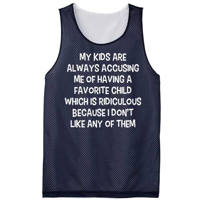 Funny Favorite Child Dad Quote Mesh Reversible Basketball Jersey Tank