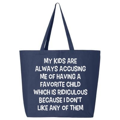 Funny Favorite Child Dad Quote 25L Jumbo Tote