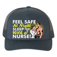 Funny Feel Safe at Night Sleep With a Nurse! Yupoong Adult 5-Panel Trucker Hat