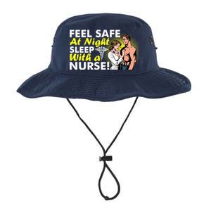 Funny Feel Safe at Night Sleep With a Nurse! Legacy Cool Fit Booney Bucket Hat