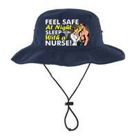 Funny Feel Safe at Night Sleep With a Nurse! Legacy Cool Fit Booney Bucket Hat