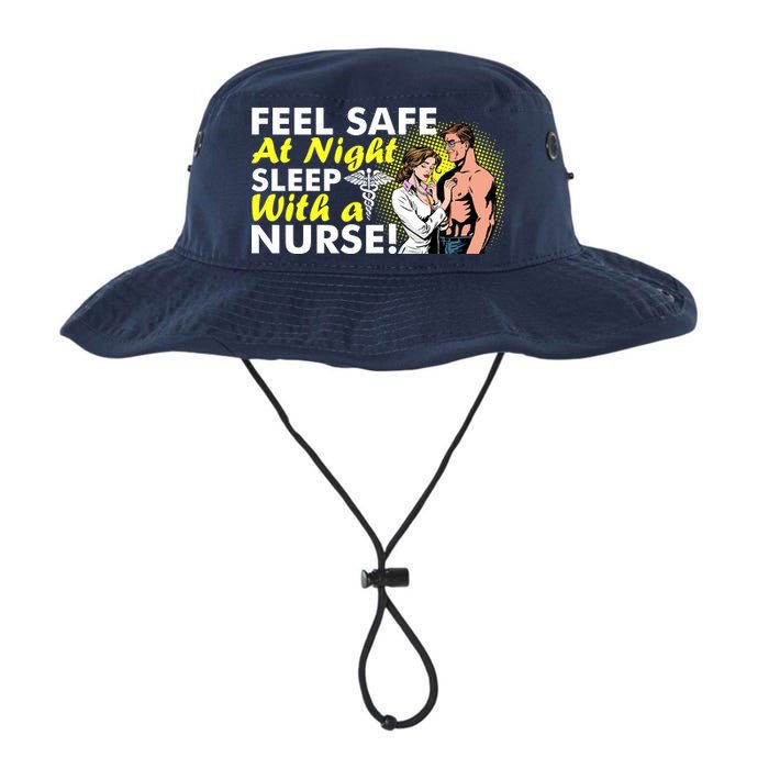 Funny Feel Safe at Night Sleep With a Nurse! Legacy Cool Fit Booney Bucket Hat