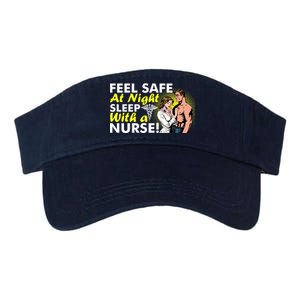 Funny Feel Safe at Night Sleep With a Nurse! Valucap Bio-Washed Visor