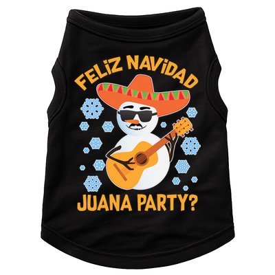 Funny Feliz Navidad Juana Party Snowman Doggie Tank