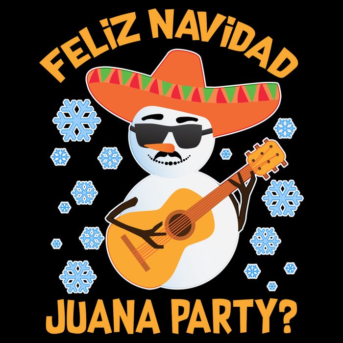Funny Feliz Navidad Juana Party Snowman USA-Made Doggie Bandana