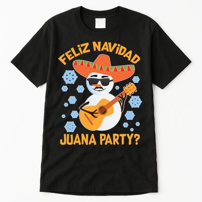 Funny Feliz Navidad Juana Party Snowman Tall T-Shirt