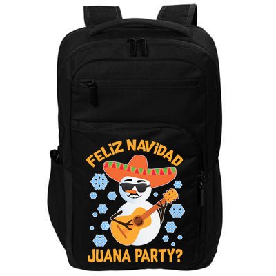 Funny Feliz Navidad Juana Party Snowman Impact Tech Backpack