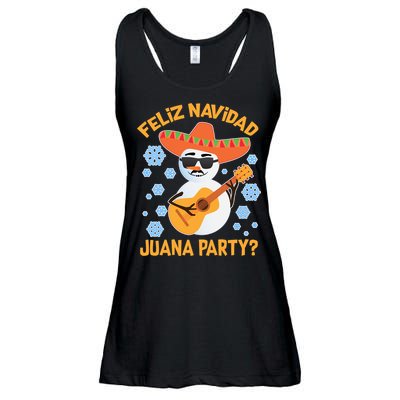 Funny Feliz Navidad Juana Party Snowman Ladies Essential Flowy Tank