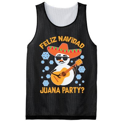 Funny Feliz Navidad Juana Party Snowman Mesh Reversible Basketball Jersey Tank