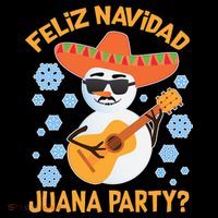 Funny Feliz Navidad Juana Party Snowman Poster