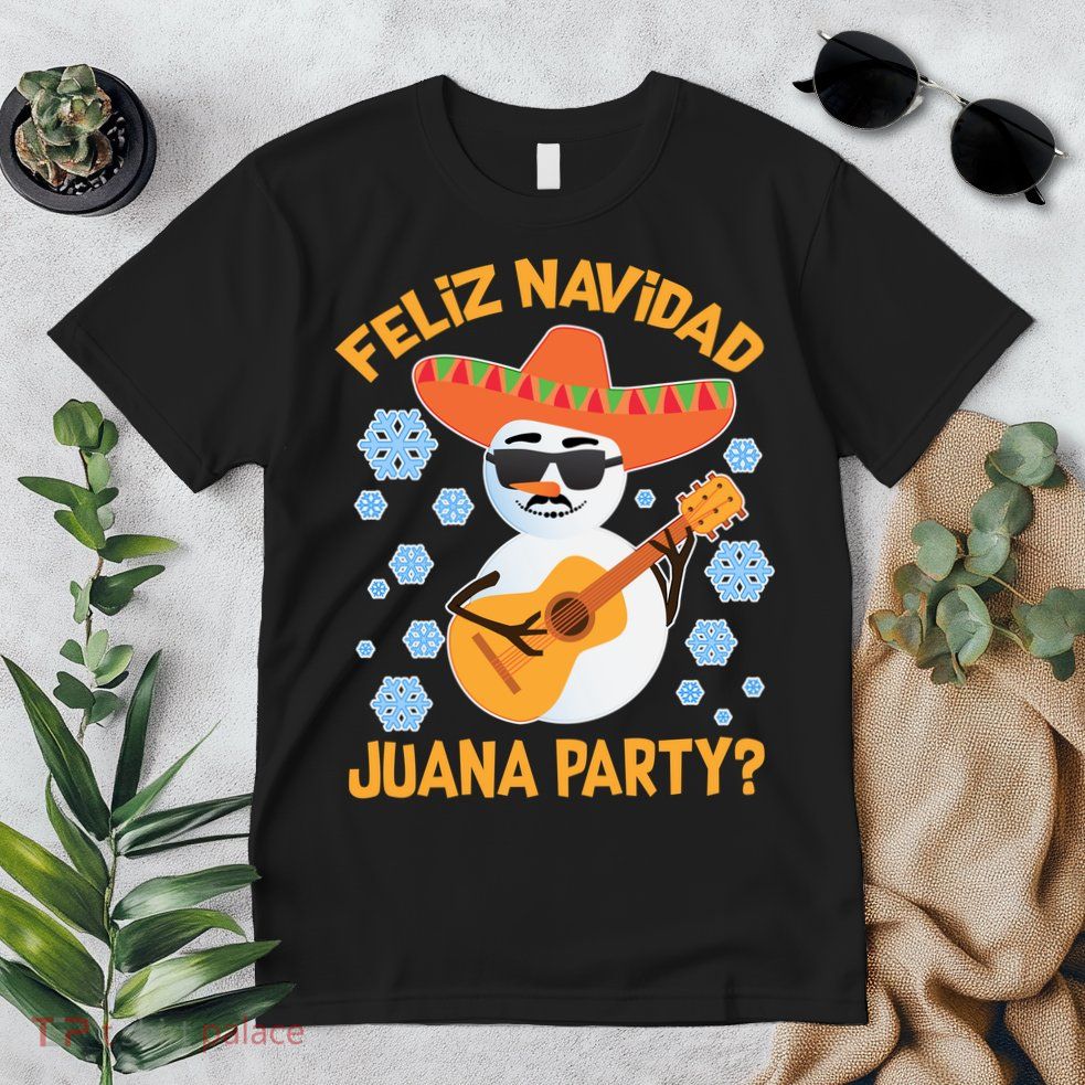 Funny Feliz Navidad Juana Party Snowman Premium T-Shirt