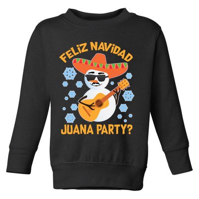 Funny Feliz Navidad Juana Party Snowman Toddler Sweatshirt