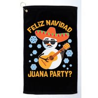 Funny Feliz Navidad Juana Party Snowman Golf Towel