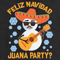 Funny Feliz Navidad Juana Party Snowman Golf Towel