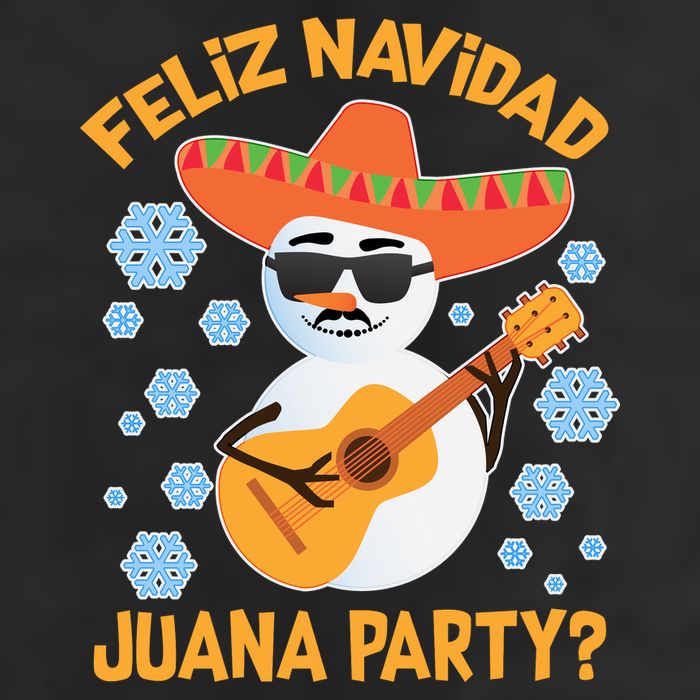 Funny Feliz Navidad Juana Party Snowman Golf Towel