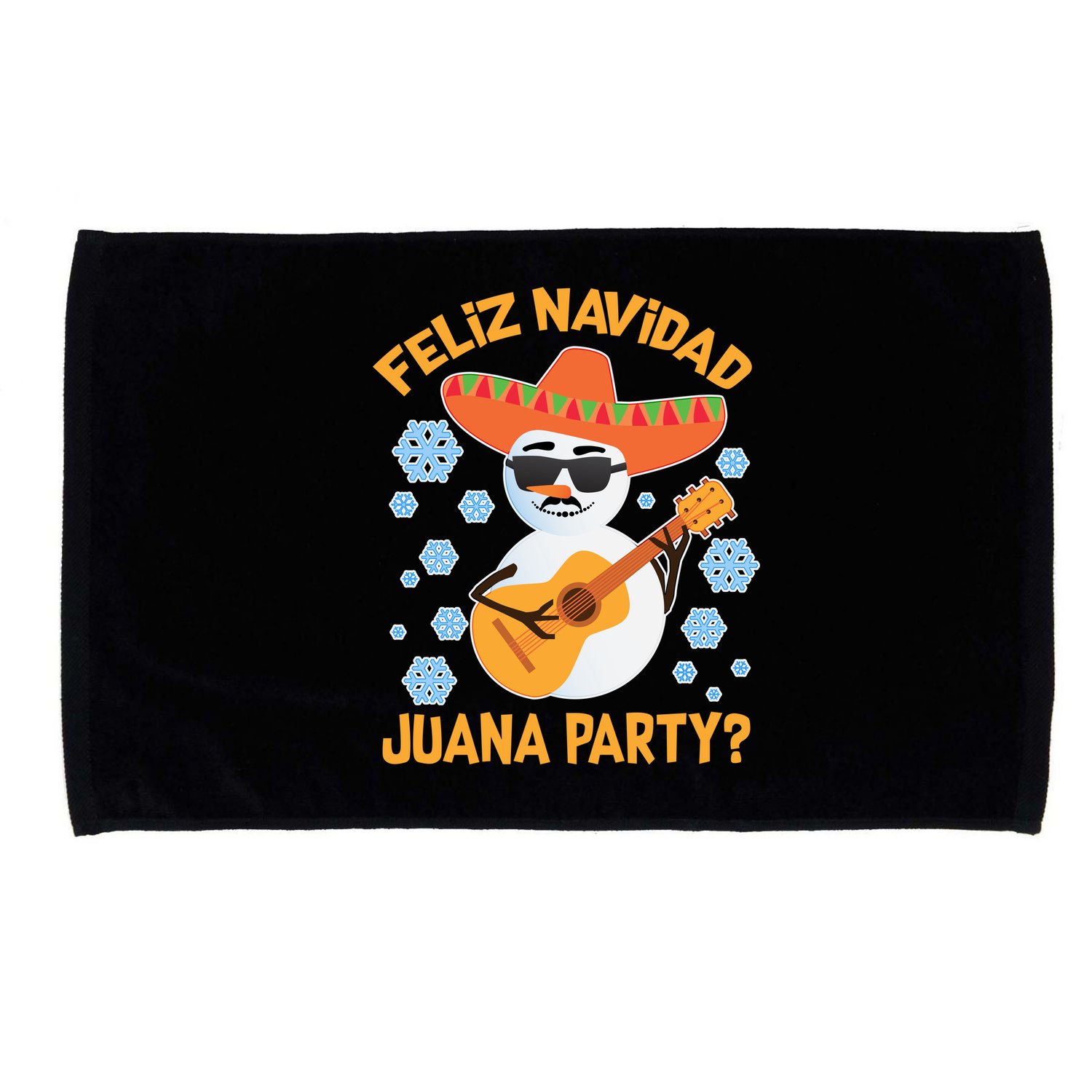 Funny Feliz Navidad Juana Party Snowman Microfiber Hand Towel