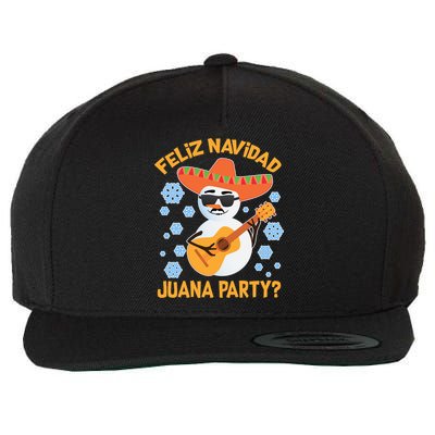 Funny Feliz Navidad Juana Party Snowman Wool Snapback Cap