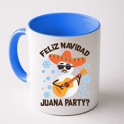 Funny Feliz Navidad Juana Party Snowman Mug